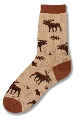 Herringbone Moose Sock