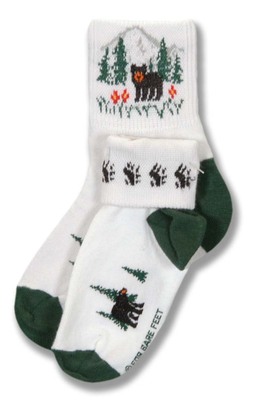 Mountain Bear Kids Roll Down Sock