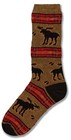 Moose Plaid Sock