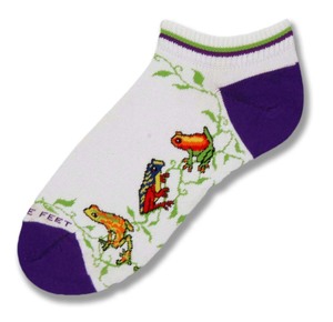 Tree Frog Friends No Show Sock