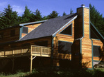 Timber frame construction as built by New England Timber Works Unlimited - image