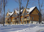 Timber frame construction as built by New England Timber Works Unlimited - image