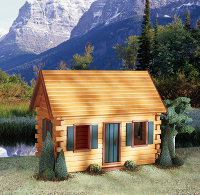 Crockett's Cabin QuickBuild� Dollhouse Kit
