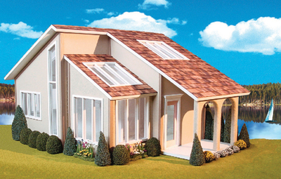 Contemporary Ranch Dollhouse Kit