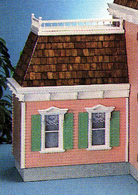 Front-Opening Mansard Addition Dollhouse Kit Extension