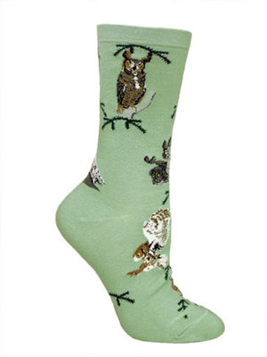 Owls on mint LW382