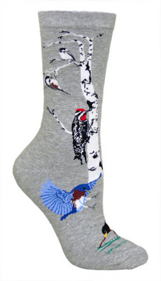 Garden Birds on gray LW416