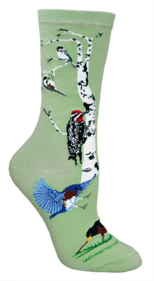 Garden Birds on mint LW417