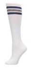 White/Blueberry/Heather Stripe Tube Sock