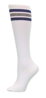 White/Blueberry/Heather Stripe Tube Sock