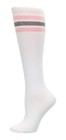 White with Lt Pink /Heather Stripe Tube Sock