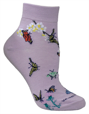 Butterflies on lavender Anklet LW412
