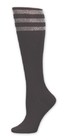 Black Sock /Metallic grey Stripes 538