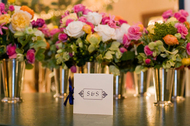 Flowers in Silver Cups with Program