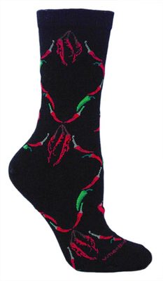 Chili Peppers on black LW444