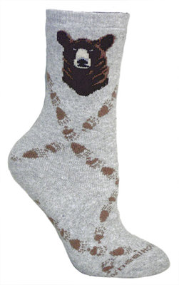 Bear Tracks on gray cushion TS108