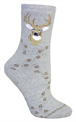 Deer Tracks on gray cushion TS109
