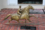 Wonderful Early Horse and Rider Weathervane Harris or Cushing 26 x14
