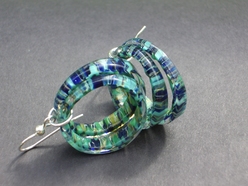 Circles Series French Hook  Riverbed Blue Doubles  