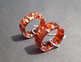 Circles Series French Hook  Ruby Sunset  