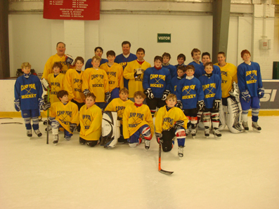Annual ice hockey game and party