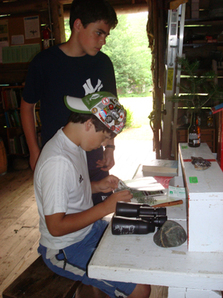 Campers of all ages participate in the daily "What is it?" contest