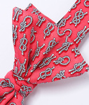 Nautical Knots Bow Tie Raspberry