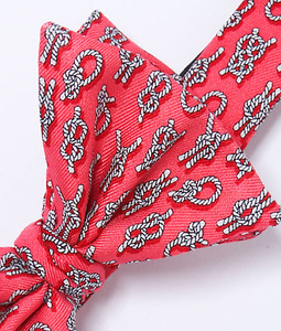 Nautical Knots Bow Tie Raspberry