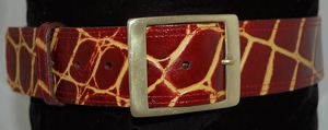 Brass Brody Red Croc Belt
