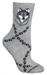 Wolf Tracks on gray cushion TS104