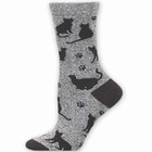 Cat Silhouette Sock Gray
