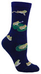 Frogs on navy LW478