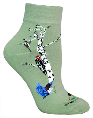 Garden Birds on mint LW489