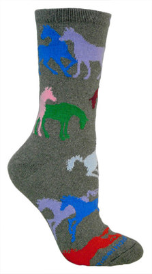 Colorful Horses dk gray PH957
