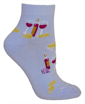 Wine & Cheese anklet lt blue LW500