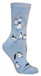 Penguins on light blue LW497