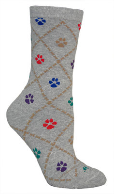 Colorful Dog Paws on gray LW515