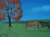 acrylic - Horses