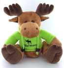 Moose with Green Fleece Sweatshirt