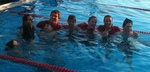 Coaches in the water at Middlebury, 6-24-3010