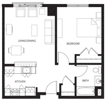 ASH 1br/1ba Floorplan
65 Winooski Falls Way, Winooski, VT 05404