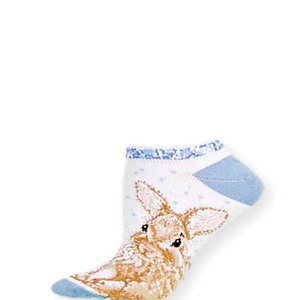 Winter Rabbit No Show Sock