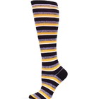 Fashion Knee High  w/Grey,White, Black, Gold Stripe