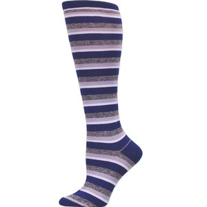 Fashion Knee Highw/Grey,Blue/White Stripe