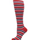 Fashion Knee High w/Grey,Raspberry,Blk and Wht Stripe