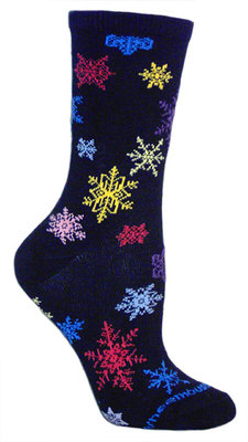 Colorful Snowflakes black PH1008