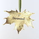 Real Vermont Leaf Ornament