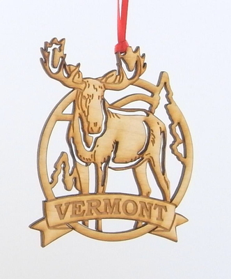 Wooden Moose Ornament