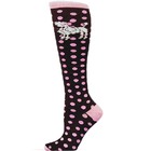 Fashion Knee High White Poodle/Polka Dots