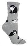Tuxedo Cats on gray PH1024